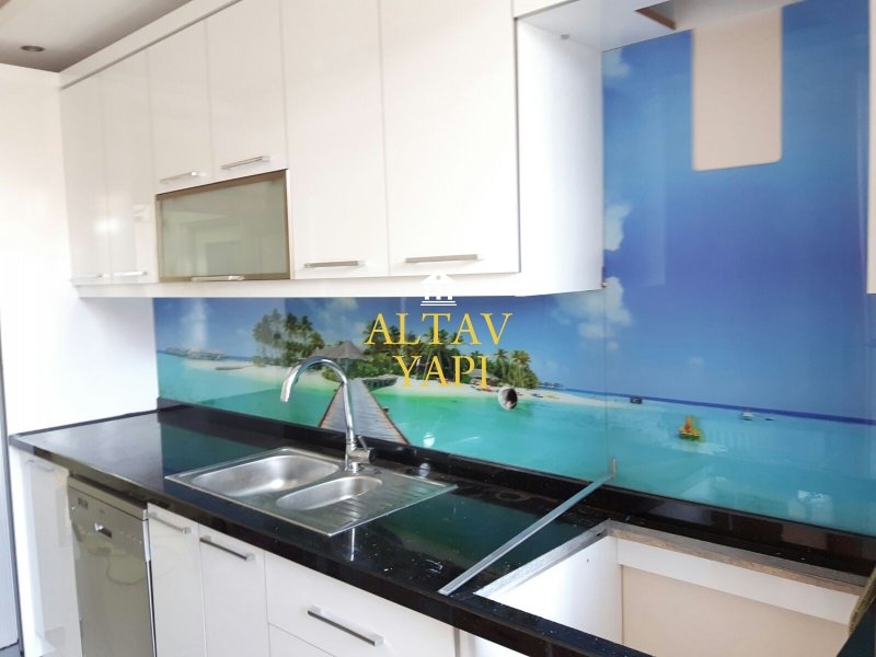 Altav Mutfak tezgah aras� cam panel